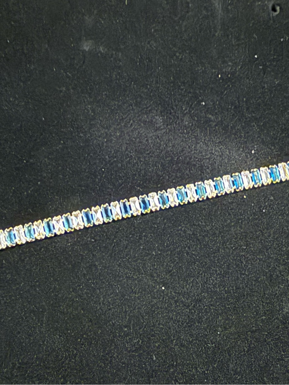 Blue Crystal Tennis Bracelet - Women's Jewelry